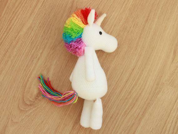 Rainbow Unicorn PDF Amigurumi Crochet Pattern - Little Bear Crochets