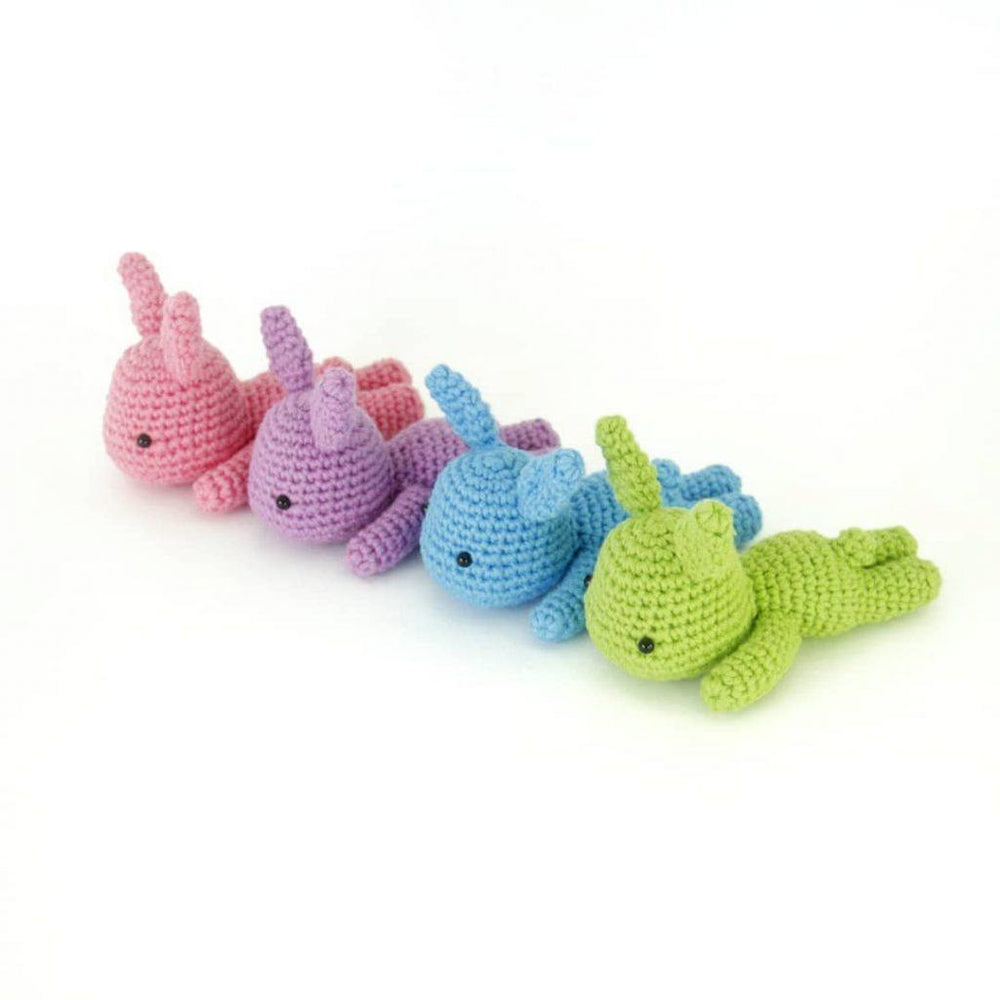 Free Lazy Bunny Crochet Amigurumi Pattern Header Image
