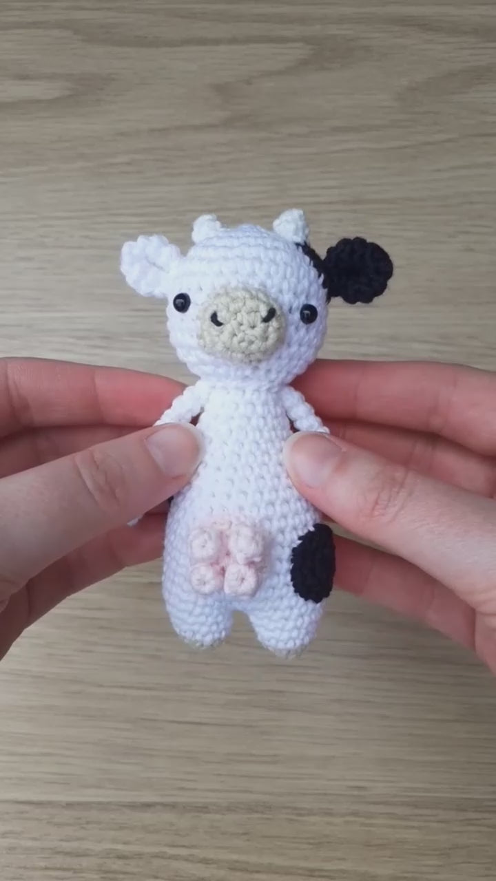 
                  
                    Load and play video in Gallery viewer, Mini Cow PDF Amigurumi Crochet Pattern
                  
                