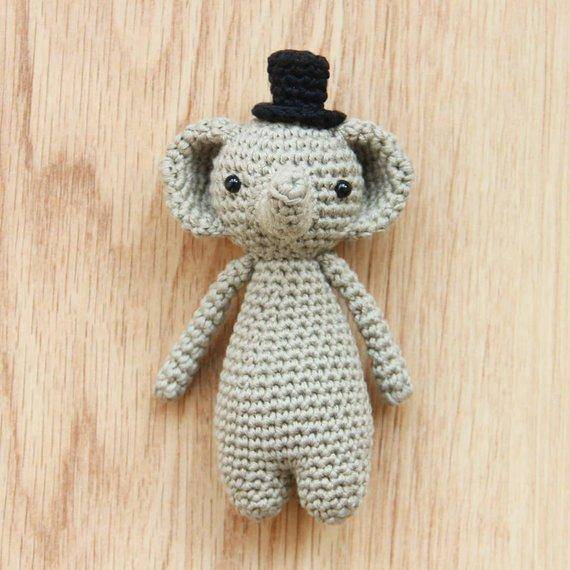 Mini Elephant PDF Amigurumi Crochet Pattern – Little Bear Crochets