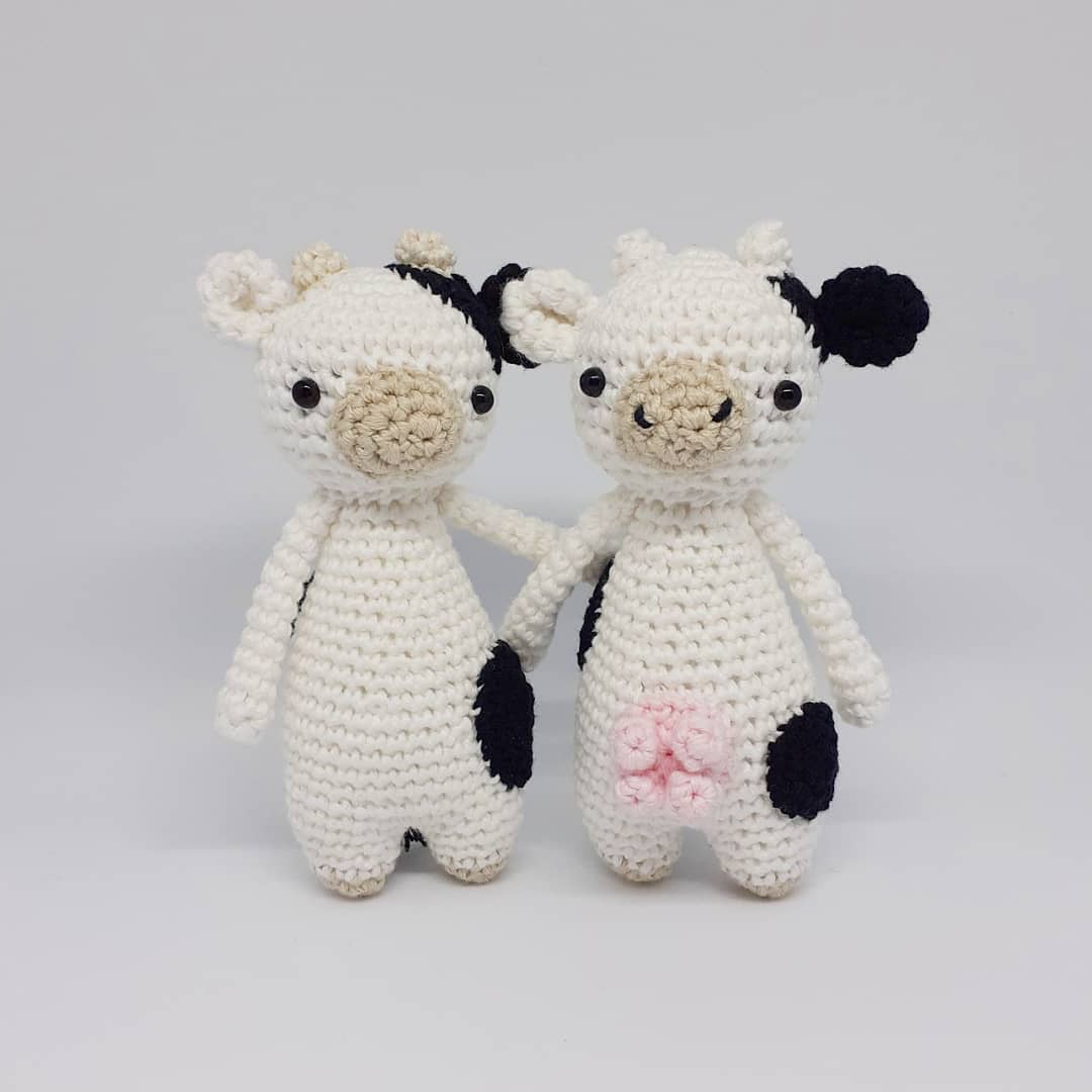 Mini Cow PDF Amigurumi Crochet Pattern – Little Bear Crochets