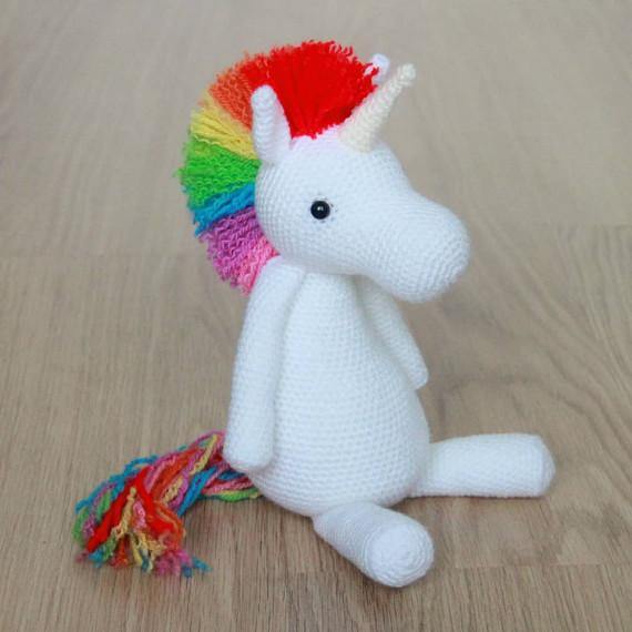 Rainbow Unicorn PDF Amigurumi Crochet Pattern - Little Bear Crochets